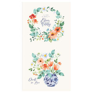 Panels: Bloom Wildly ~ panel~ light cream