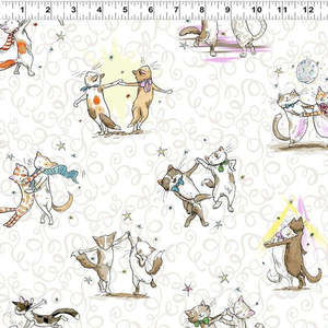 Clearout: Having a Ball ~Dancing Cats~white