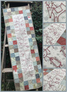 Hatched & Patched~ Christmas Garland Table Runner~ Pattern & Kit