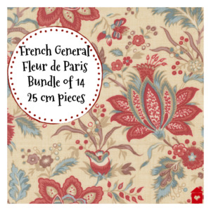 Bundle Save: French General~ Fleur de Paris~  Bundle of 14 ~ 25 cm pieces