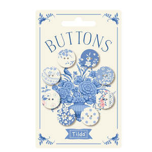 Haberdashery: Tilda~ Something Blue Buttons~ Light