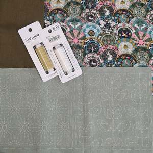 The Birdhouse: Baxter’s Inspiration Bag 5 ~ Japanese fabric with Sashiko Preprinted Stitcheries & threads.