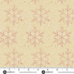 Laundry Basket Quilts ~ Jingle Bell~  Snowflake~ Latte