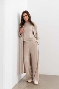 Shelby longline Cardigan -Oat