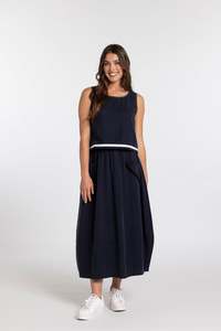 Collet Top - Navy