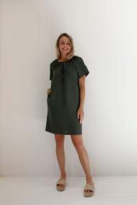 Moss Winter 23: Maison Dress Pine Green