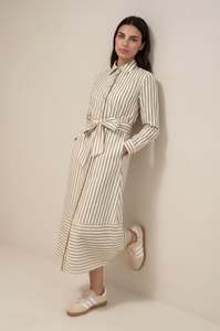 Indent Moss Aw26: Quinn Dress - Stripe