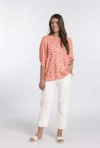 Mi Moso: Finley Top - Red Print