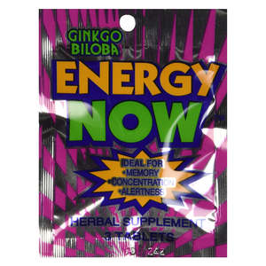 Energizers: Ginkgo Biloba Energy Now (3 Pills) Ideal for Memory, Concentration, Alertness