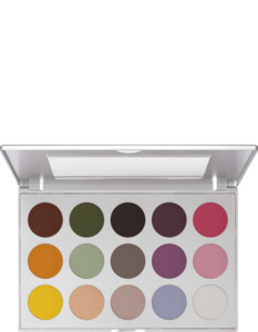 Eyeshadows: Kryolan Viva Matt 15 Eyeshadow Palette