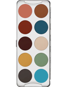 Eyeshadows: Kryolan Classic Eye Shadow 10 Colour Palette