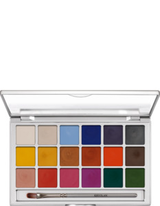 Eyeshadows: Kryolan Shimmering Vision Palette 18 Colours