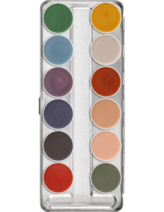 Kryolan Aquacolor Interferenz 12 Colour Palette