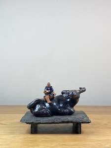 BOY ON BUFFALO - LARGE