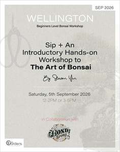 Bonsai Workshops: Sip & Bonsai Beginners Workshop | 5th Sep 2026