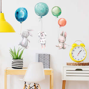 Wall Sticker: Wall Sticker - Bunny & Balloon