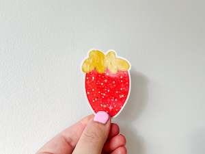 Products: Die Cut Holographic Sticker - Strawberry