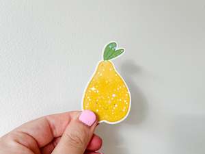 Products: Die Cut Holographic Sticker - Pear