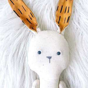 Floppy Bunny in Beige & Mustard
