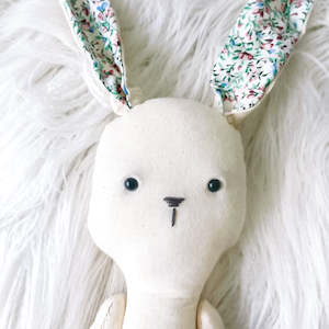 Sale: Floppy Bunny in Beige and Flowers