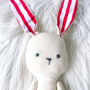 Floppy Bunny in Red & White Stripes