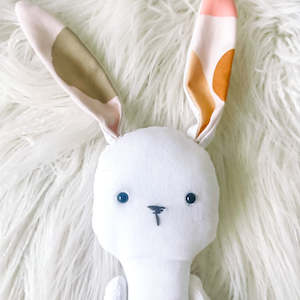 Floppy Bunny in White & Warm Pastels