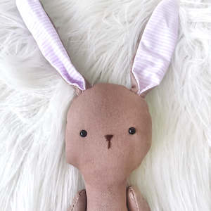 Sale: Floppy Bunny in Brown & Pink