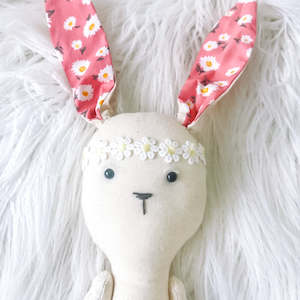 Floppy Bunny in Pink Daisies