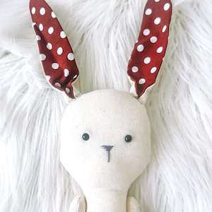 Sale: Floppy Bunny in Red Polka Dots