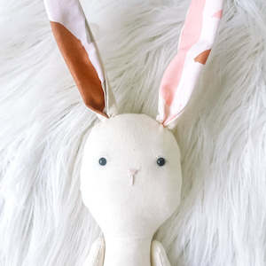 Sale: Floppy Bunny in Beige & Pink