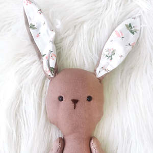 Floppy Bunny in Brown & Florals