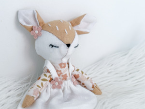 Linen Mini: Mini Linen Fawn in Tan