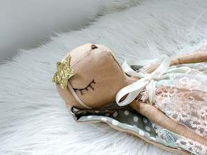 Linen Range: Linen Bunny in Tan and Sage