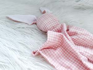 Snugglers: Bunny Snuggler in Pink Gingham