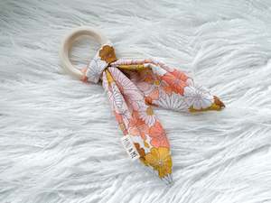 Teethers: Bunny Ear Teether in Summer Florals