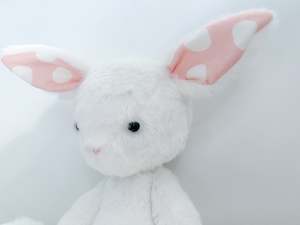 Minky Collection: Minky Bunny in White