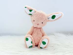 Mini Minky Snuggle Bunny in Tan and Green