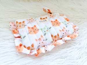 New: Meow Meadow Ruffle Pouch – Mini & Me Original Print