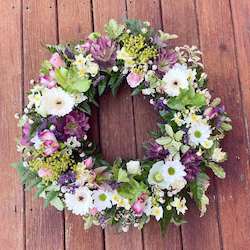 Sympathy: Round Shaped Fresh Flower Wreaths