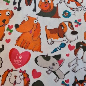 Products: Dogs Printed PUL fabric - polyurethane laminate - Minkylicious
