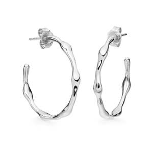 Jewellery: Neve Hoop Large - Sterling Silver