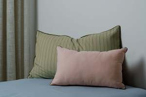 Sleep Deep Linen Cotton Bedding: Cushion - Blush
