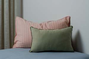 Sleep Deep Linen Cotton Bedding: Cushion - Sage