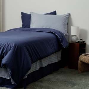 Sleep Deep Linen Cotton Bedding: Duvet Cover - Midnight