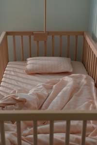 Sleep Deep Linen Cotton Bedding: Duvet Cover - Blush Gingham