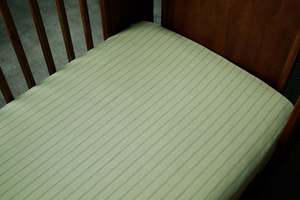 Temperature Sensory Solutions: Fitted Sheet - Sage Stripe