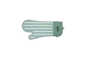 Cuisena Silicone Fabric Oven Glove Butcher Stripe - Green