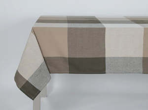 Giant Check Tablecloth/ Olive