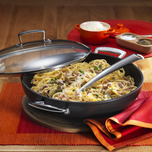 Fry Pans And Saucepans: Toughened Non-Stick Shallow Casserole with Glass Lid