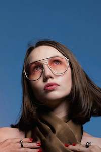 Happy To Sit On Your Face 1: Di Lusso/ Silver Sunglasses